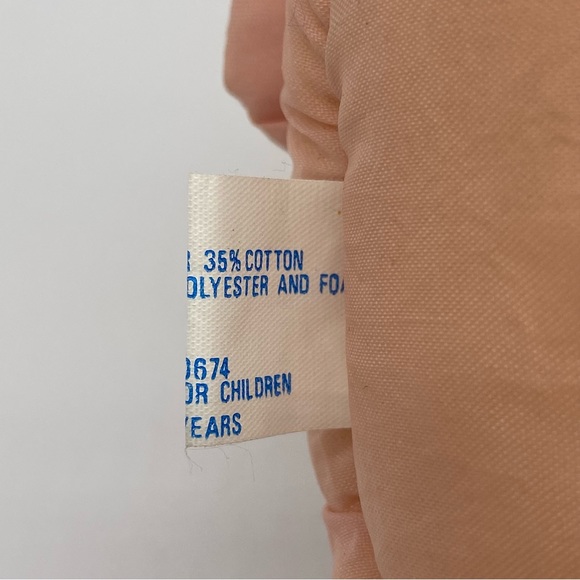 Vintage Pink Yellow Nylon Parachute Plush Bunny Easter Basket Puffalump Style - Picture 14 of 14